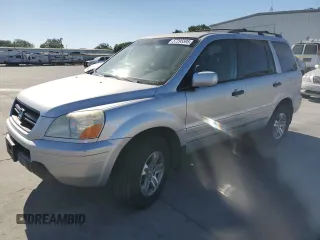 2005 Honda Pilot EX-L z VIN 2HKYF18635H569581, wystawiony jako Copart lot #57295595 z przebiegiem 209 697 mil mil oraz Szkoda całkowita • Salvage title. Historia ofert i sprzedaży dostępna na DreamBid. Obrazek 1.