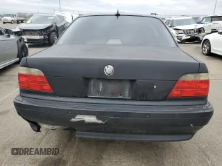 2001 BMW 7 Series 740iL with VIN WBAGH83471DP29656, listed as a Copart auction lot 49948115 with 0 mi miles and Salvage Title. Bid and sale history available at carsss.com. Image 6.
