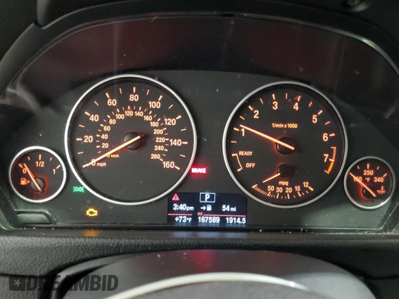 2015 BMW 3 Series 328i z VIN WBA3A5G55FNP34635, wystawiony jako Copart lot #60040115 z przebiegiem 167 589 mil mil oraz Szkoda całkowita • Salvage title. Historia ofert i sprzedaży dostępna na DreamBid. Obrazek 9.