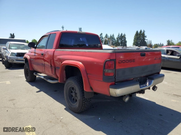 1999 Dodge Ram 2500 with VIN 1B7KF23WXXJ543539, listed as a Copart auction lot 58572814 with 167,808 mi miles and Clean Title. Bid and sale history available at carsss.com. Image 2.