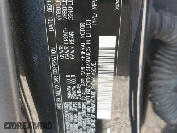 2012 Volvo XC90 with VIN YV4952CZ9C1613695, listed as a Copart auction lot 75767294 with 160,793 mi miles and Salvage Title. Bid and sale history available at carsss.com. Image 13.