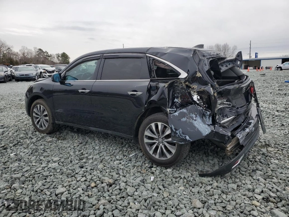2015 Acura MDX Tech Pkg with VIN 5FRYD3H46FB002750, listed as a Copart auction lot 48331165 with 128,015 mi miles and Salvage Title. Bid and sale history available at carsss.com. Image 2.