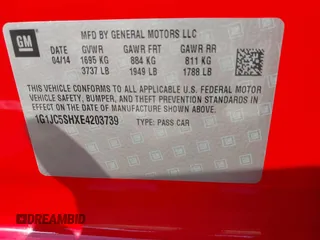 2014 Chevrolet Sonic LT z VIN 1G1JC5SHXE4203739, wystawiony jako IAAI lot #42030758 z przebiegiem 112 438 mil mil oraz . Historia ofert i sprzedaży dostępna na DreamBid. Obrazek 9.
