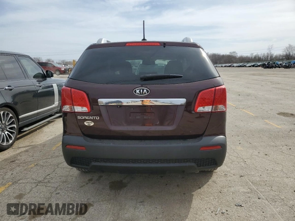 2012 Kia Sorento LX with VIN 5XYKTDA6XCG219069, listed as a Copart auction lot 49392005 with 95,658 mi miles and Salvage Title. Bid and sale history available at DreamBid. Image 6.