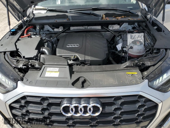 2023 Audi Q5 S line Prestige with VIN WA1FAAFY7P2061803, listed as a Copart auction lot 59907565 with 14,614 mi miles and Salvage title. Bid and sale history available at DreamBid. Image 12.