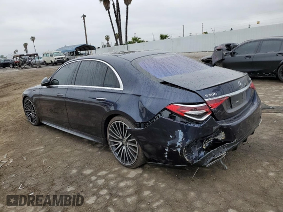 2022 Mercedes-Benz S 500 z VIN W1K6G6DB5NA110800, wystawiony jako Copart lot #48789035 z przebiegiem Nie podano mil oraz Szkoda całkowita • Salvage title. Historia ofert i sprzedaży dostępna na DreamBid. Obrazek 2.