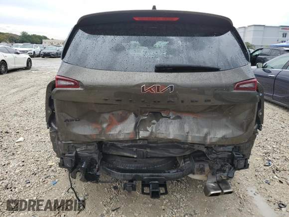 2022 Kia Telluride EX with VIN 5XYP3DHC6NG265213, listed as a Copart auction lot 50172375 with 58,458 mi miles and Salvage Title. Bid and sale history available at carsss.com. Image 6.
