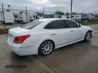 2013 Hyundai Equus Signature with VIN KMHGH4JH5DU064421, listed as a Copart auction lot 49272045 with 129,449 mi miles and Salvage Title. Bid and sale history available at DreamBid. Image 3.
