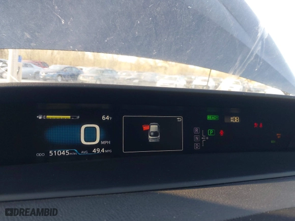 2017 Toyota Prius Two with VIN JTDKBRFU0H3040476, listed as a IAAI auction lot 41863797 with 51,045 mi miles. Bid and sale history available at carsss.com. Image 7.