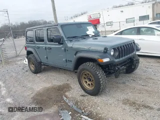 2024 Jeep Wrangler Sport S with VIN 1C4PJXDG3RW259023, listed as a IAAI auction lot 41783151 with 23,152 mi miles. Bid and sale history available at carsss.com. Image 1.
