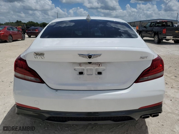 2020 Genesis G70 2.0T with VIN KMTG64LA6LU062428, listed as a Copart auction lot 70580194 with 43,226 mi miles and Non Repairable. Bid and sale history available at carsss.com. Image 6.