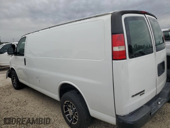 2010 Chevrolet Express Cargo Van with VIN 1GCUGADX3A1128464, listed as a Copart auction lot 83907624 with 318,868 mi miles and Salvage Title. Bid and sale history available at carsss.com. Image 2.