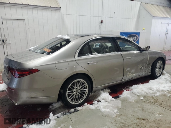 2023 Mercedes-Benz S-Class S 580 with VIN W1K6G7GB6PA178950, listed as a Copart auction lot 70613584 with 20,338 mi miles and Salvage Title. Bid and sale history available at carsss.com. Image 3.