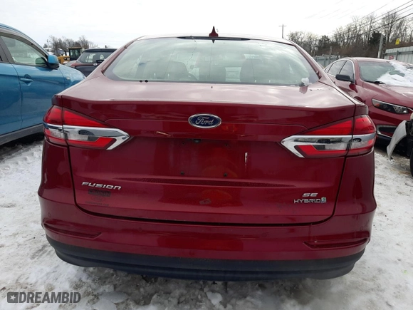 2019 Ford Fusion Hybrid SE with VIN 3FA6P0LU8KR257632, listed as a Copart auction lot 87262564 with 92,765 mi miles and Salvage Title. Bid and sale history available at carsss.com. Image 6.