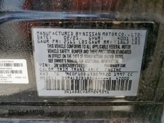 2021 Nissan Sentra SV with VIN 3N1AB8CV8MY249391, listed as a Copart auction lot 57979905 with 67,965 mi miles and Salvage title. Bid and sale history available at DreamBid. Image 12.