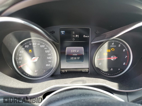 2018 Mercedes-Benz C 300 with VIN 55SWF4JB3JU282412, listed as a Copart auction lot 60155775 with 101,613 mi miles and Salvage title. Bid and sale history available at DreamBid. Image 9.