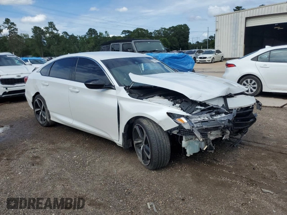 2021 Honda Accord Sport with VIN 1HGCV1F32MA099721, listed as a Copart auction lot 61086495 with 82,218 mi miles and Salvage title. Bid and sale history available at DreamBid. Image 4.