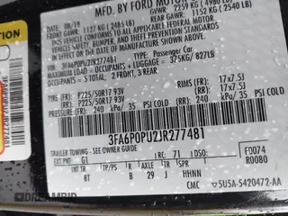 2018 Ford Fusion Energi SE with VIN 3FA6P0PU2JR277481, listed as a IAAI auction lot 41778140 with 51,933 mi miles. Bid and sale history available at carsss.com. Image 9.