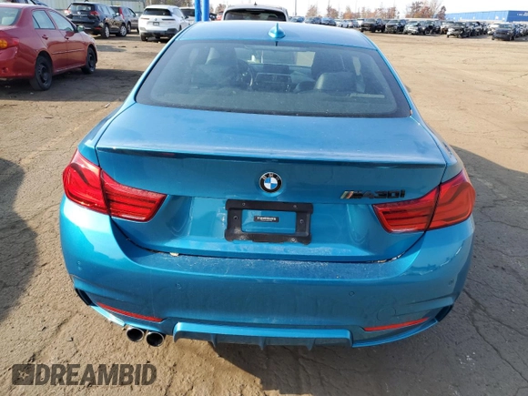 2018 BMW 4 Series 430i with VIN WBA4W3C59JAF91465, listed as a Copart auction lot 77707684 with 49,258 mi miles and Clean Title. Bid and sale history available at DreamBid. Image 6.