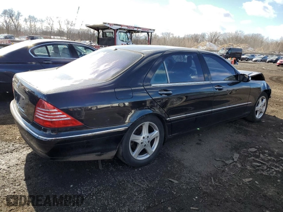 2004 Mercedes-Benz S-Class 5.0L with VIN WDBNG75J74A404066, listed as a Copart auction lot 42602405 with 0 mi miles and Salvage Title. Bid and sale history available at carsss.com. Image 3.