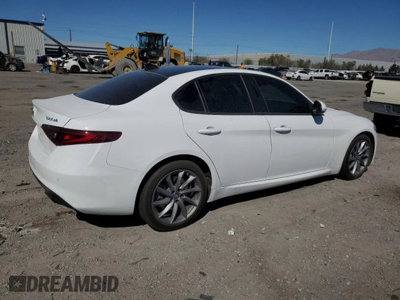 2023 Alfa Romeo Giulia with VIN ZARFAMAN9P7667245, listed as a Copart auction lot 49924525 with 4,799 mi miles and Salvage title. Bid and sale history available at DreamBid. Image 3.