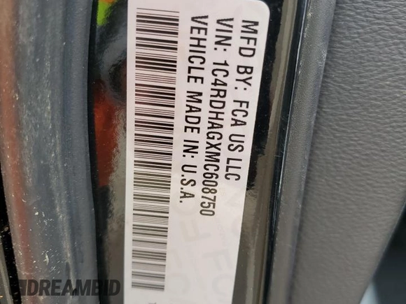 2021 Dodge Durango SXT Plus z VIN 1C4RDHAGXMC608750, wystawiony jako Copart lot #50695575 z przebiegiem 144 612 mil mil oraz Szkoda całkowita • Salvage title. Historia ofert i sprzedaży dostępna na DreamBid. Obrazek 15.