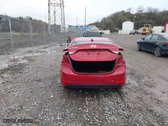 2016 Hyundai Elantra SE with VIN KMHDH4AE9GU586997, listed as a IAAI auction lot 41951871 with 122,473 mi miles. Bid and sale history available at carsss.com. Image 17.