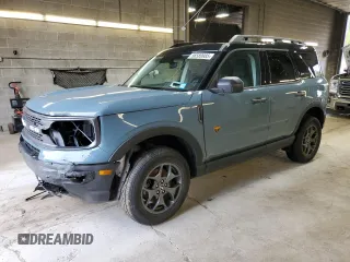 2022 Ford Bronco Sport Badlands z VIN 3FMCR9D92NRE21849, wystawiony jako Copart lot #56589985 z przebiegiem Nie podano mil oraz Szkoda całkowita • Salvage title. Historia ofert i sprzedaży dostępna na DreamBid. Obrazek 1.