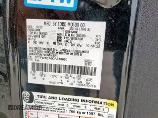 2012 Ford F-150 XL z VIN 1FTFW1CF0CFA70050, wystawiony jako Copart lot #57764625 z przebiegiem 167 943 mil mil oraz Szkody całkowita. Historia ofert i sprzedaży dostępna na DreamBid. Obrazek 12.