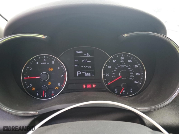 2016 Kia Forte 5-Door LX with VIN KNAFK5A81G5582884, listed as a Copart auction lot 74133944 with 8,861 mi miles and Salvage Title. Bid and sale history available at carsss.com. Image 9.