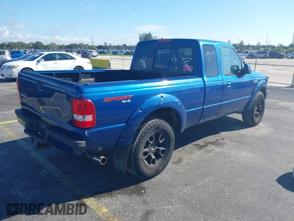 2007 Ford Ranger XLT with VIN 1FTZR45E47PA62642, listed as a IAAI auction lot 40366773 with 124,025 mi miles. Bid and sale history available at carsss.com. Image 4.