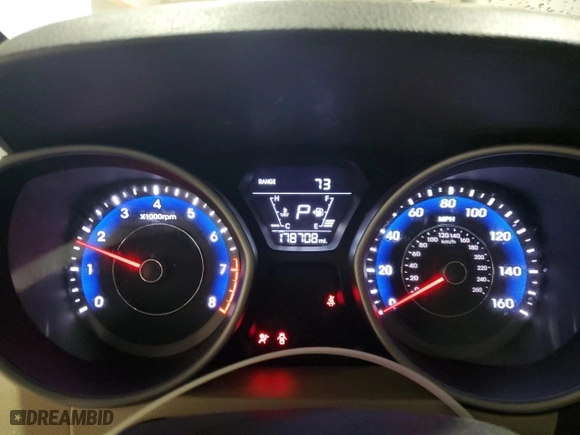 2014 Hyundai Elantra SE with VIN KMHDH4AE3EU082460, listed as a Copart auction lot 52711375 with 178,708 mi miles and Salvage Title. Bid and sale history available at carsss.com. Image 9.