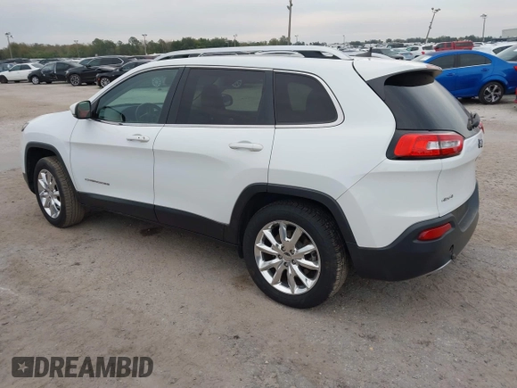2016 Jeep Cherokee Limited with VIN 1C4PJMDB6GW170207, listed as a IAAI auction lot 41346028 with 115,525 mi miles and . Bid and sale history available at DreamBid. Image 3.