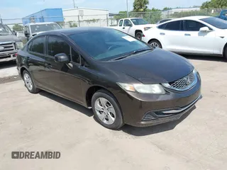2013 Honda Civic LX with VIN 2HGFB2F54DH511717, listed as a IAAI auction lot 42116495 with 112,898 mi miles and . Bid and sale history available at DreamBid. Image 1.