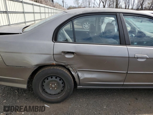 2004 Honda Civic LX with VIN 2HGES16504H621170, listed as a Copart auction lot 52159735 with 147,849 mi miles and Salvage Title. Bid and sale history available at carsss.com. Image 10.