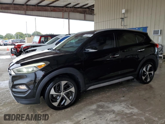 2017 Hyundai Tucson Sport with VIN KM8J33A29HU483713, listed as a Copart auction lot 45854785 with 55,968 mi miles and Salvage title. Bid and sale history available at DreamBid. Image 1.