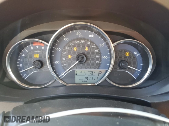 2016 Toyota Corolla L with VIN 2T1BURHEXGC526217, listed as a Copart auction lot 52849495 with 191,111 mi miles and Salvage Title. Bid and sale history available at DreamBid. Image 9.