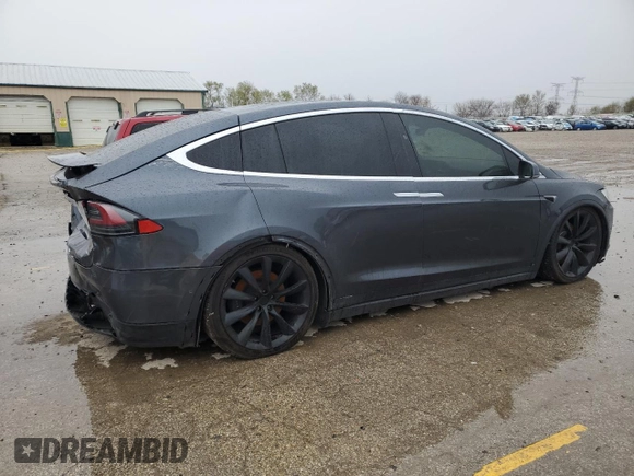 2018 Tesla Model X 75D with VIN 5YJXCAE23JF103440, listed as a Copart auction lot 50578535 with Not Provided miles and Salvage Title. Bid and sale history available at carsss.com. Image 3.