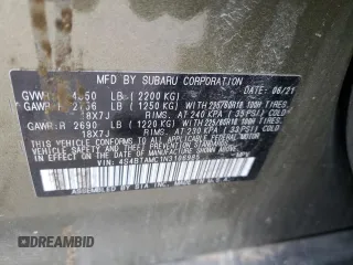 2022 Subaru Outback Limited with VIN 4S4BTAMC1N3106985, listed as a Copart auction lot 42480635 with 37,614 mi miles and Salvage Title. Bid and sale history available at DreamBid. Image 14.