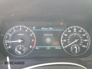 2018 Genesis G90 5.0L Ultimate with VIN KMHG54JH1JU043991, listed as a Copart auction lot 77817624 with 79,313 mi miles and Salvage Title. Bid and sale history available at carsss.com. Image 9.
