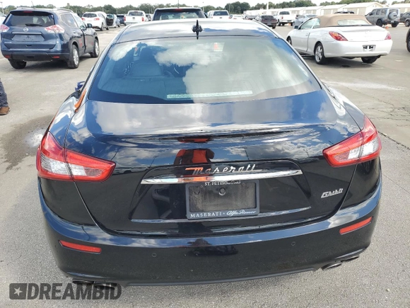 2017 Maserati Ghibli with VIN ZAM57XSS7H1249695, listed as a Copart auction lot 74371054 with 0 mi miles and Non Repairable. Bid and sale history available at carsss.com. Image 6.