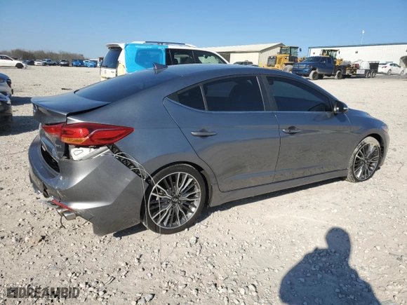 2018 Hyundai Elantra Sport with VIN KMHD04LB9JU513940, listed as a Copart auction lot 50408235 with 117,760 mi miles and Salvage Title. Bid and sale history available at carsss.com. Image 3.
