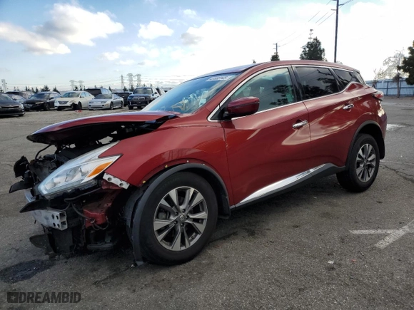 2017 Nissan Murano SV with VIN 5N1AZ2MG6HN141372, listed as a Copart auction lot 43833145 with 113,786 mi miles and Salvage Title. Bid and sale history available at carsss.com. Image 1.