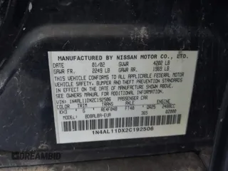 2002 Nissan Altima S z VIN 1N4AL11DX2C192506, wystawiony jako IAAI lot #40671654 z przebiegiem Nie podano mil oraz . Historia ofert i sprzedaży dostępna na DreamBid. Obrazek 9.