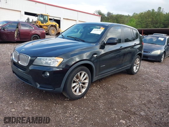 2013 BMW X3 xDrive28i with VIN 5UXWX9C51D0A21397, listed as a IAAI auction lot 41920794 with 158,593 mi miles. Bid and sale history available at carsss.com. Image 2.
