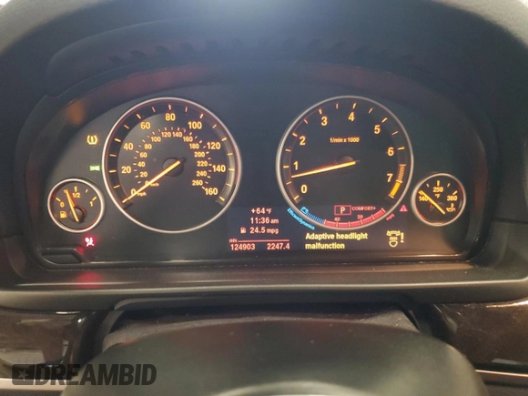 2012 BMW 5 Series 535i xDrive with VIN WBAFU7C54CDU57788, listed as a Copart auction lot 54227665 with 124,903 mi miles and Clean Title. Bid and sale history available at DreamBid. Image 9.