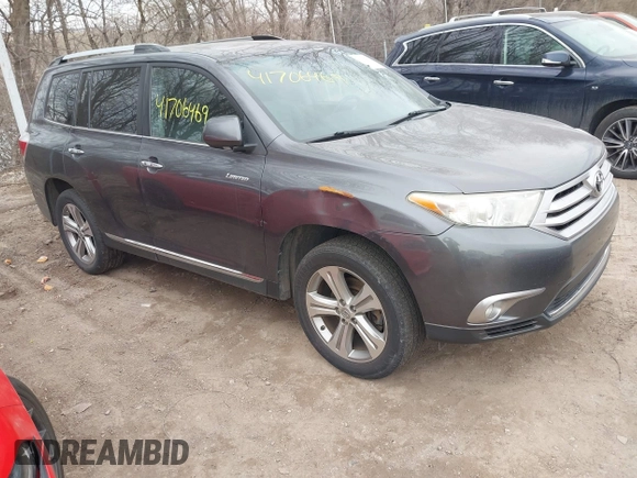 2011 Toyota Highlander Limited with VIN 5TDDK3EH8BS078912, listed as a IAAI auction lot 41706469 with 242,651 mi miles and . Bid and sale history available at DreamBid. Image 1.