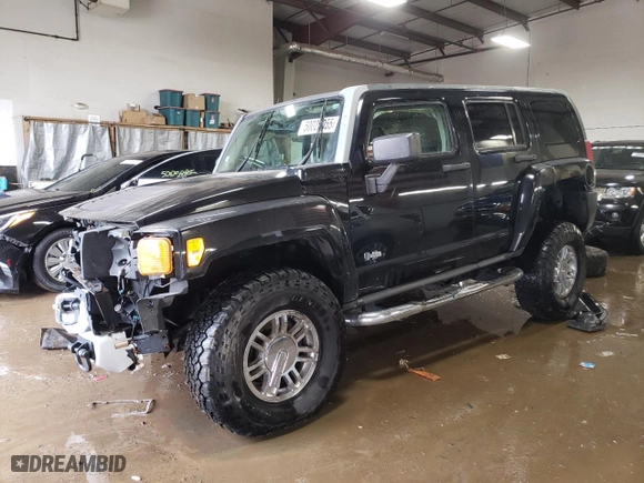 2008 Hummer H3 SUV with VIN 5GTEN13E688146719, listed as a Copart auction lot 50025055 with 258,958 mi miles and Salvage Title. Bid and sale history available at carsss.com. Image 1.