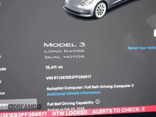 2023 Tesla Model 3 Long Range with VIN 5YJ3E1EB3PF389517, listed as a IAAI auction lot 41484978 with 13,411 mi miles and . Bid and sale history available at DreamBid. Image 15.