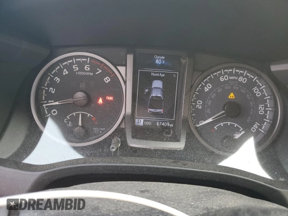 2020 Toyota Tacoma SR5 with VIN 3TMCZ5AN5LM338926, listed as a Copart auction lot 55236145 with 67,409 mi miles and Salvage title. Bid and sale history available at DreamBid. Image 9.